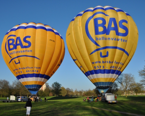 Luchtballonnen in het Schelfhorstpark in Almelo